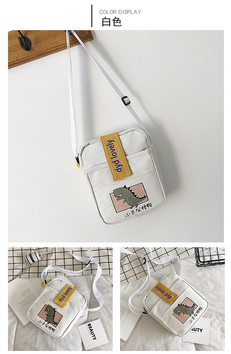 Korean Ins College Style Girl Canvas Bag Japanese Style Students Literary Crossbody Bag Cute Sesame Street Shoulder Bag Korean Ins College Style Girl Canvas Bag Japanese Style Students Literary Crossbody Bag Cute Sesame Street Shoulder Bag