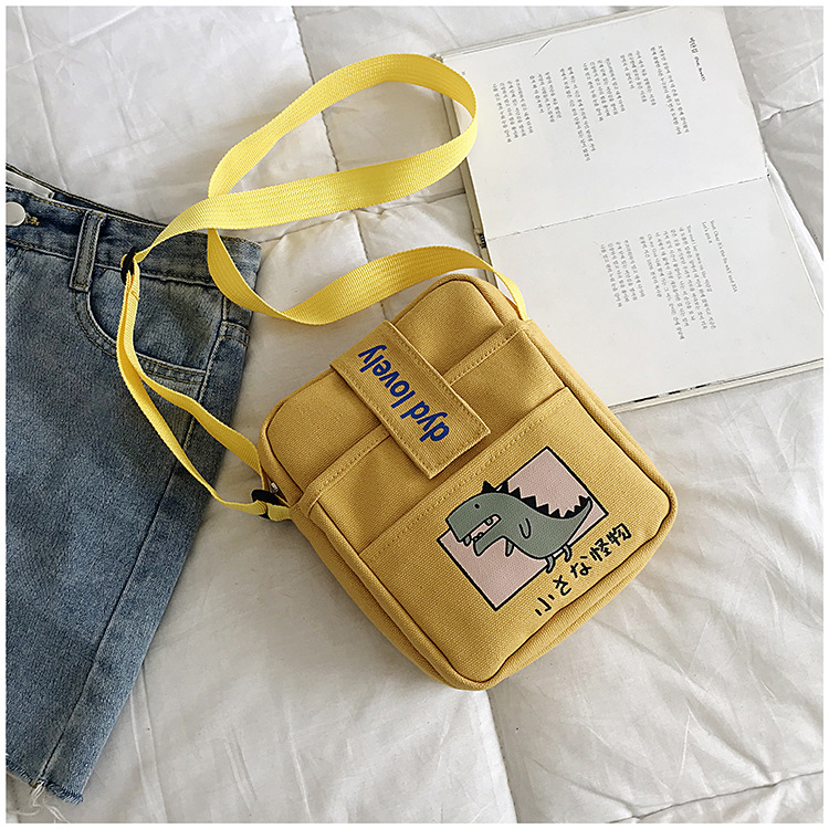 Korean Ins College Style Girl Canvas Bag Japanese Style Students Literary Crossbody Bag Cute Sesame Street Shoulder Bag Korean Ins College Style Girl Canvas Bag Japanese Style Students Literary Crossbody Bag Cute Sesame Street Shoulder Bag