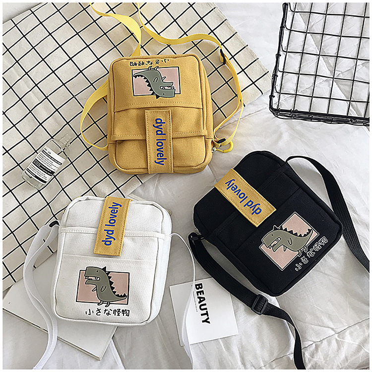 Korean Ins College Style Girl Canvas Bag Japanese Style Students Literary Crossbody Bag Cute Sesame Street Shoulder Bag Korean Ins College Style Girl Canvas Bag Japanese Style Students Literary Crossbody Bag Cute Sesame Street Shoulder Bag