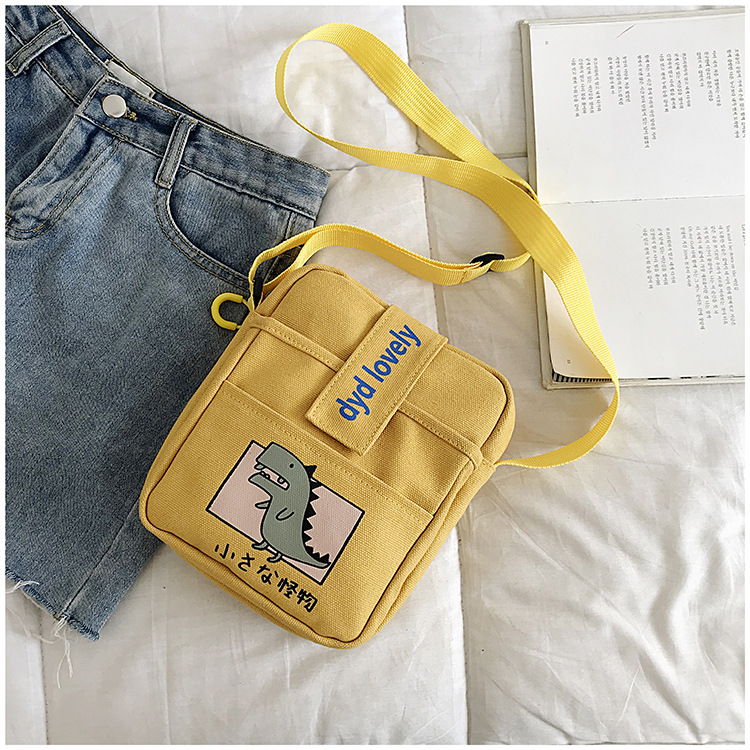 Korean Ins College Style Girl Canvas Bag Japanese Style Students Literary Crossbody Bag Cute Sesame Street Shoulder Bag Korean Ins College Style Girl Canvas Bag Japanese Style Students Literary Crossbody Bag Cute Sesame Street Shoulder Bag
