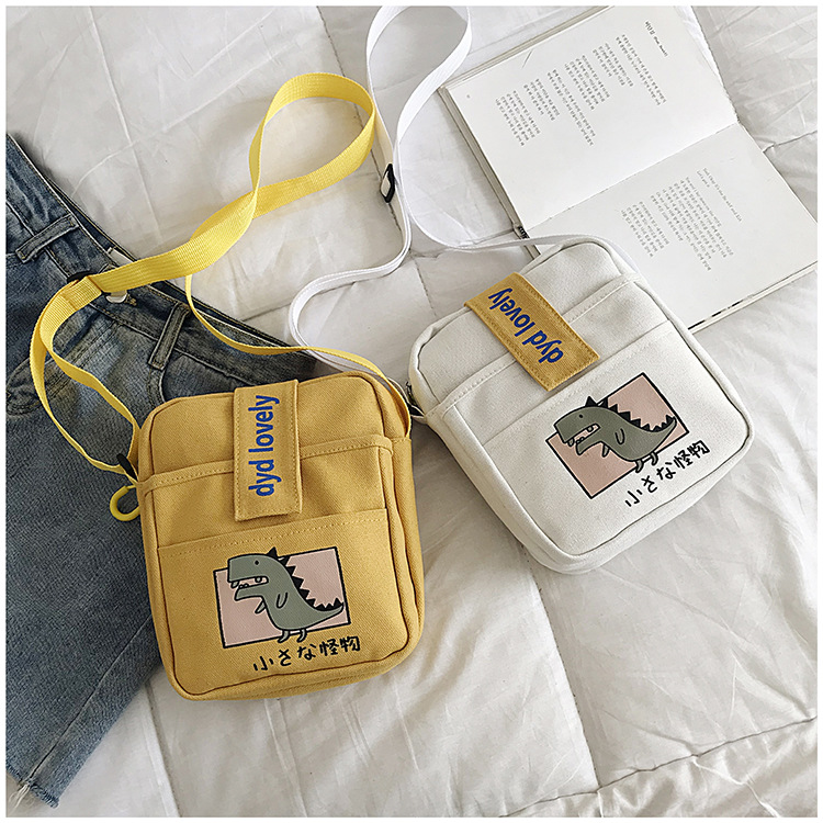 Korean Ins College Style Girl Canvas Bag Japanese Style Students Literary Crossbody Bag Cute Sesame Street Shoulder Bag Korean Ins College Style Girl Canvas Bag Japanese Style Students Literary Crossbody Bag Cute Sesame Street Shoulder Bag