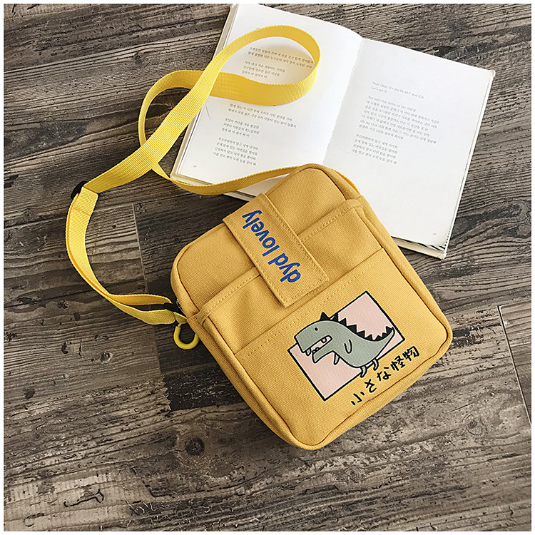 Korean Ins College Style Girl Canvas Bag Japanese Style Students Literary Crossbody Bag Cute Sesame Street Shoulder Bag Korean Ins College Style Girl Canvas Bag Japanese Style Students Literary Crossbody Bag Cute Sesame Street Shoulder Bag
