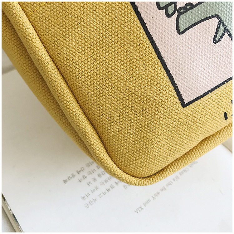 Korean Ins College Style Girl Canvas Bag Japanese Style Students Literary Crossbody Bag Cute Sesame Street Shoulder Bag Korean Ins College Style Girl Canvas Bag Japanese Style Students Literary Crossbody Bag Cute Sesame Street Shoulder Bag