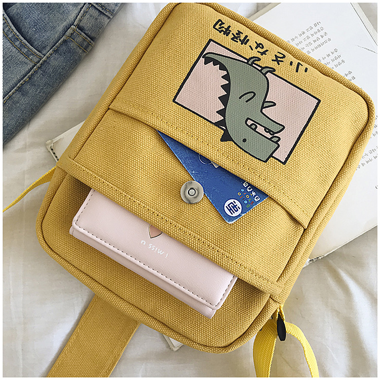 Korean Ins College Style Girl Canvas Bag Japanese Style Students Literary Crossbody Bag Cute Sesame Street Shoulder Bag Korean Ins College Style Girl Canvas Bag Japanese Style Students Literary Crossbody Bag Cute Sesame Street Shoulder Bag