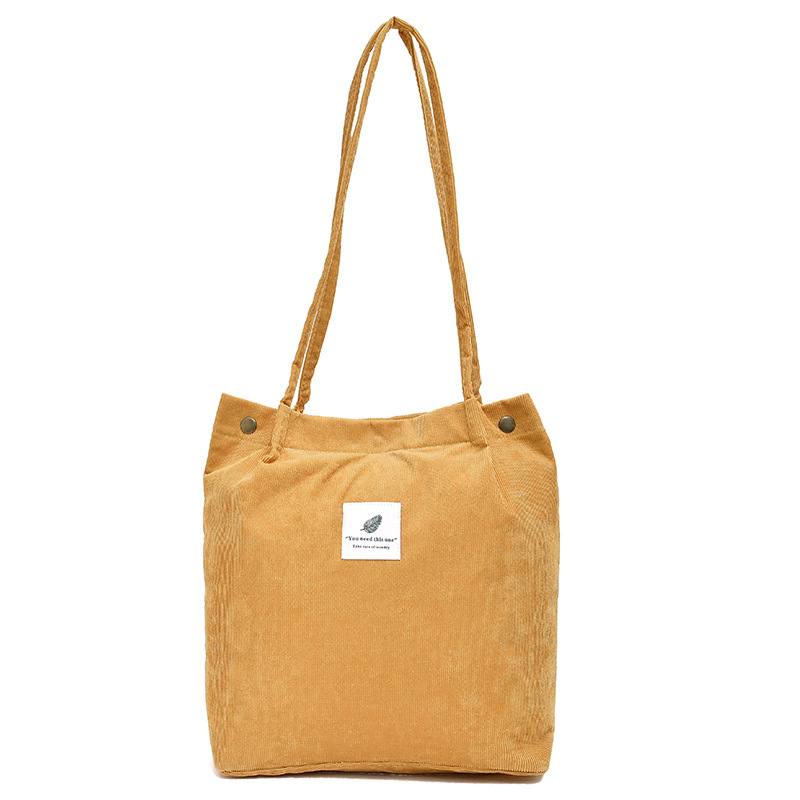 Korean Style Crossbody Single Shoulder Student&#039;s Canvas Bag Women&#039;s Storage Shoulder Bag Large Capacity Retro Corduroy Literary Shoulder Bag