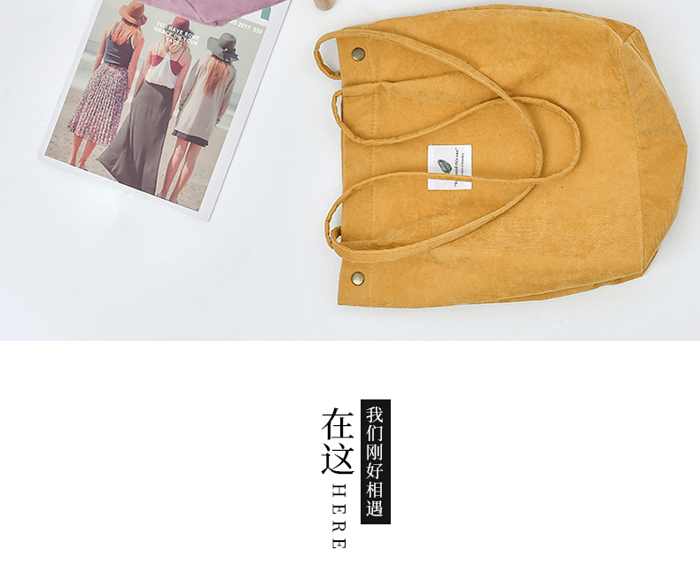 Korean Style Crossbody Single Shoulder Student's Canvas Bag Women's Storage Shoulder Bag Large Capacity Retro Corduroy Literary Shoulder Bag Korean Style Crossbody Single Shoulder Student's Canvas Bag Women's Storage Shoulder Bag Large Capacity Retro Corduroy Literary Shoulder Bag