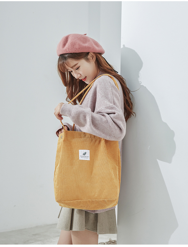 Korean Style Crossbody Single Shoulder Student's Canvas Bag Women's Storage Shoulder Bag Large Capacity Retro Corduroy Literary Shoulder Bag Korean Style Crossbody Single Shoulder Student's Canvas Bag Women's Storage Shoulder Bag Large Capacity Retro Corduroy Literary Shoulder Bag