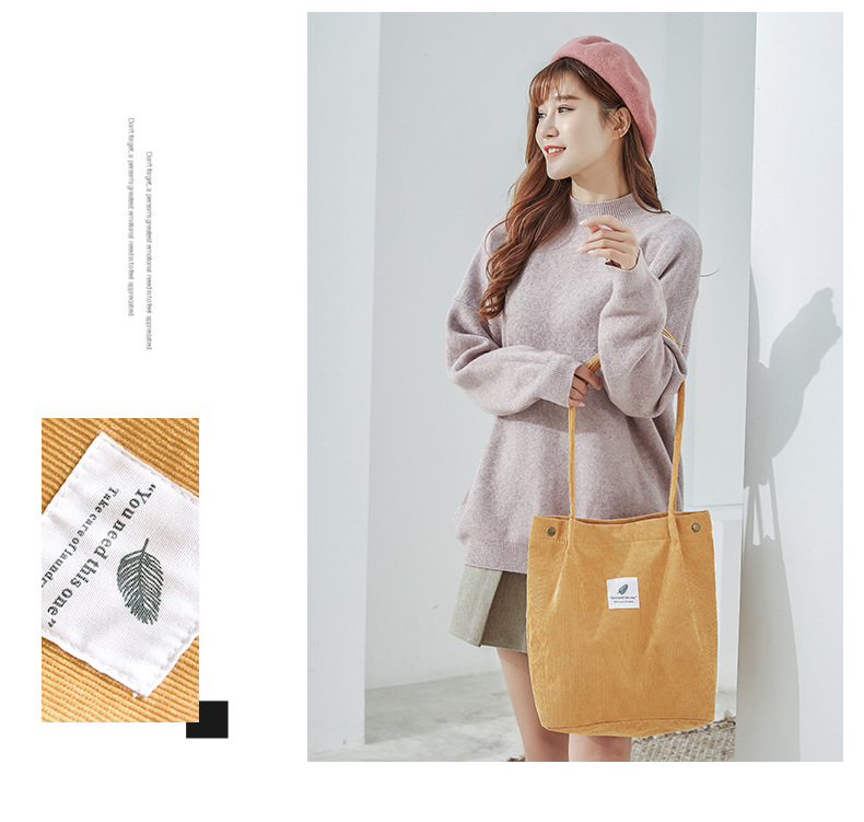 Korean Style Crossbody Single Shoulder Student's Canvas Bag Women's Storage Shoulder Bag Large Capacity Retro Corduroy Literary Shoulder Bag Korean Style Crossbody Single Shoulder Student's Canvas Bag Women's Storage Shoulder Bag Large Capacity Retro Corduroy Literary Shoulder Bag