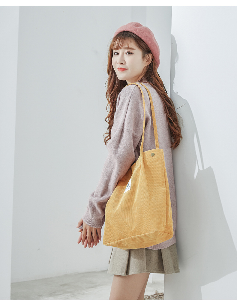 Korean Style Crossbody Single Shoulder Student's Canvas Bag Women's Storage Shoulder Bag Large Capacity Retro Corduroy Literary Shoulder Bag Korean Style Crossbody Single Shoulder Student's Canvas Bag Women's Storage Shoulder Bag Large Capacity Retro Corduroy Literary Shoulder Bag