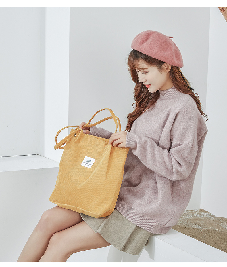 Korean Style Crossbody Single Shoulder Student's Canvas Bag Women's Storage Shoulder Bag Large Capacity Retro Corduroy Literary Shoulder Bag Korean Style Crossbody Single Shoulder Student's Canvas Bag Women's Storage Shoulder Bag Large Capacity Retro Corduroy Literary Shoulder Bag