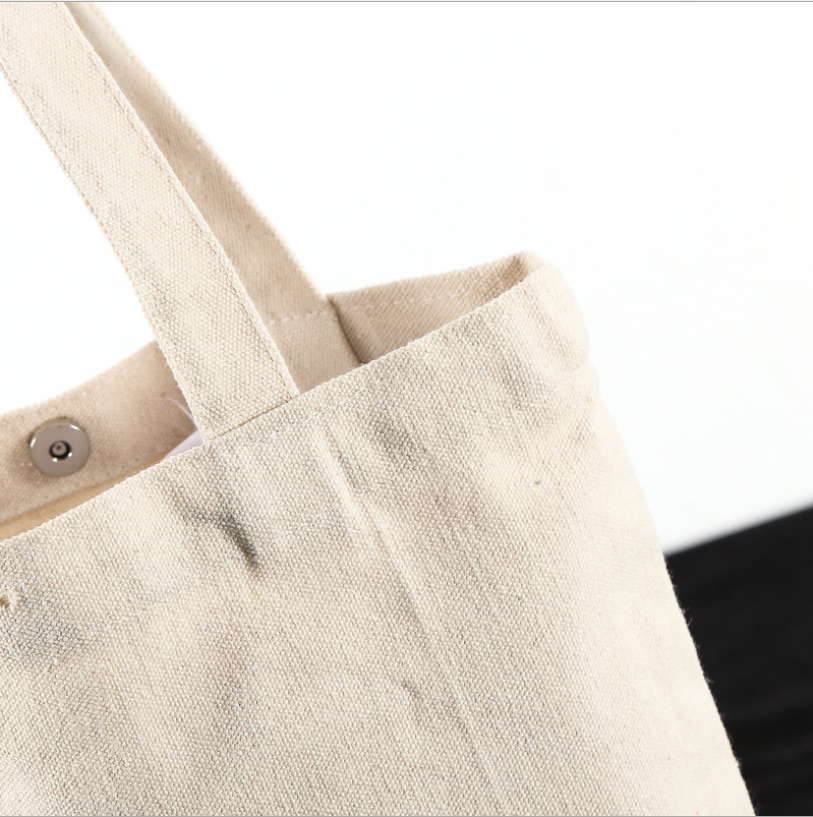Cotton canvas bag packaging LOGO creative advertising printing handbag quality wrap folding bag wholesale