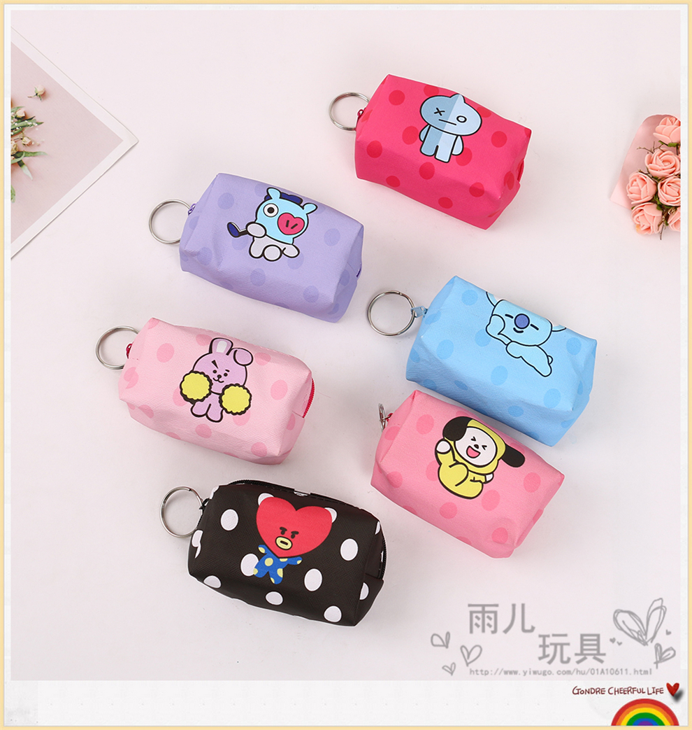 Korean Ins Cartoon Girl Coin Purse Female Cute Portable Student Change Small Canvas Bag Zipper Bag Korean Ins Cartoon Girl Coin Purse Female Cute Portable Student Change Small Canvas Bag Zipper Bag