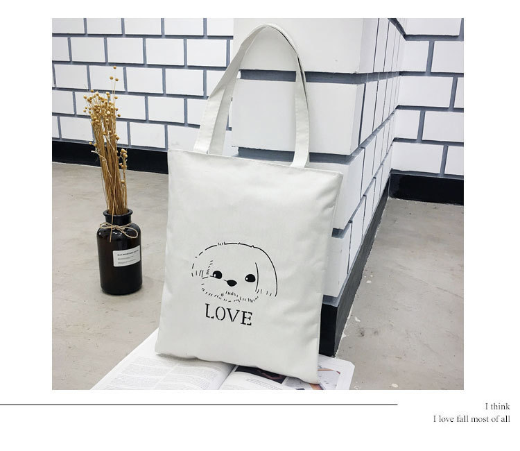 Canvas Bag Japanese and Korean Simple Artistic Student Bag Fashion Personality Canvas Handbag Student Tuition Bag