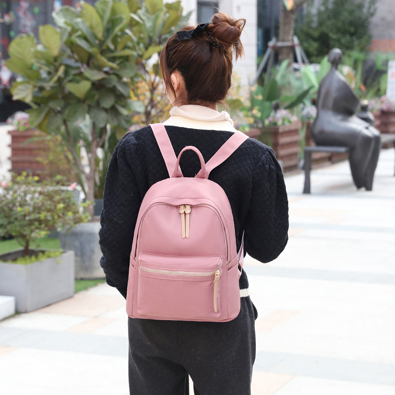 Foreign Trade Wholesale Oxford Cloth Backpack Female 2022 New Korean Style Backpack Lightweight Fashion Canvas Bag Schoolbag