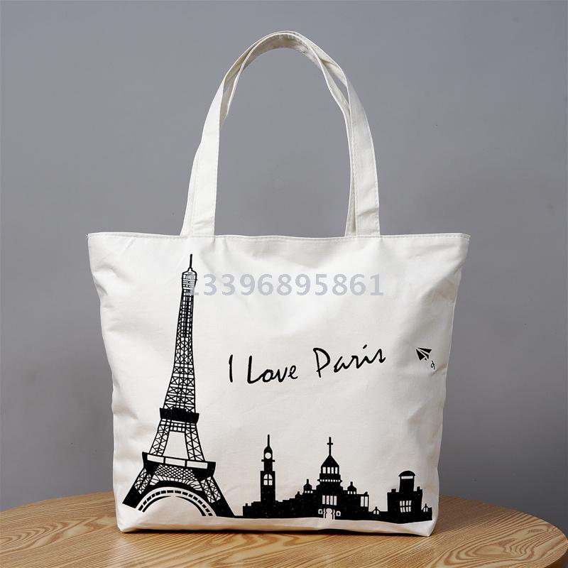 Fashionable All-Match Women&#039;s Student Shopping Canvas Printed Portable Shoulder Bag