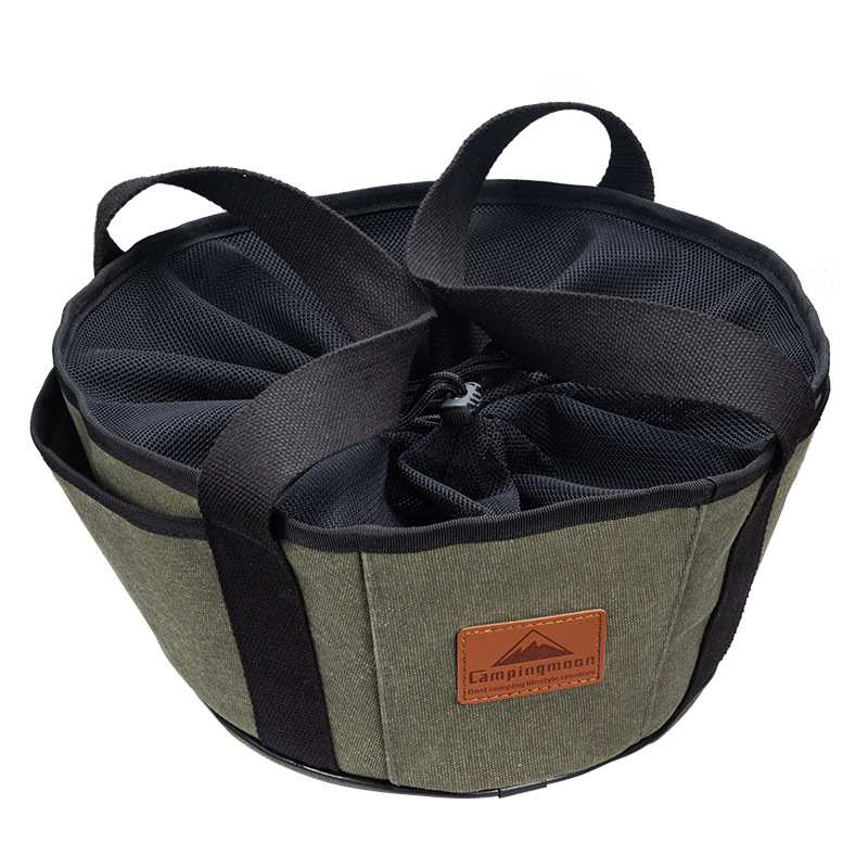 Outdoor Camping Barbecue Storage Bag Holland Pot Storage Canvas Bag Coying Utensils Bag Storage Organizing Bag Tote Bag