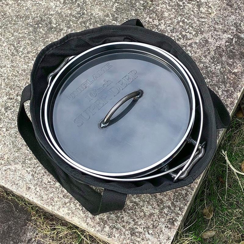 Outdoor Camping Barbecue Storage Bag Holland Pot Storage Canvas Bag Coying Utensils Bag Storage Organizing Bag Tote Bag