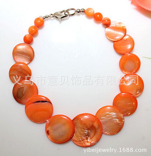 [YiBei coral]  natural shell bracelet Shell Beads Bracelet wholesale stacked wafer wear