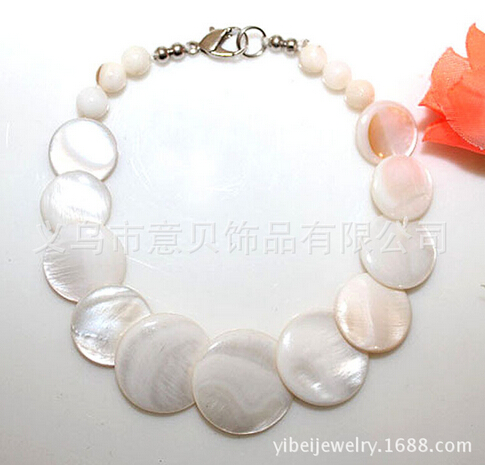 [YiBei coral]  natural shell bracelet Shell Beads Bracelet wholesale stacked wafer wear