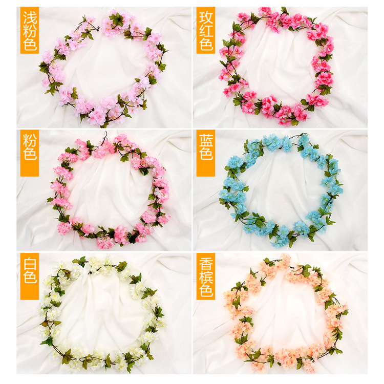 Flower String CrossBorder HANAFUJI Wedding Celebration Living Room Layout Ceiling Fake Flower and Decorative Flower