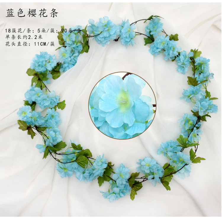 Flower String CrossBorder HANAFUJI Wedding Celebration Living Room Layout Ceiling Fake Flower and Decorative Flower Flower String CrossBorder HANAFUJI Wedding Celebration Living Room Layout Ceiling Fake Flower and Decorative Flower