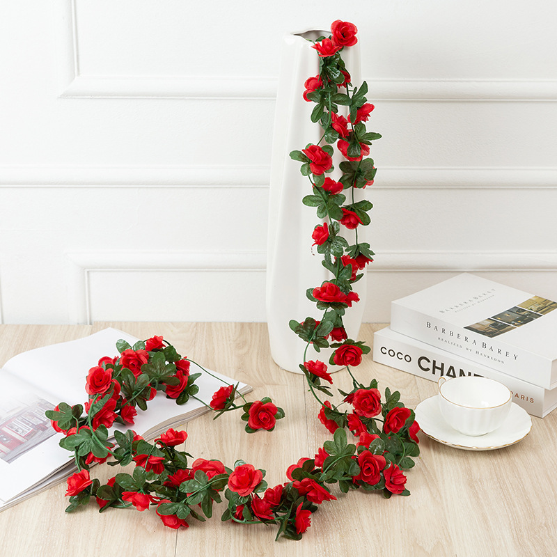 Artificial Flower Peony Rattan 45 Rose Vine Wedding Decorative Suspended Ceiling Wall Hanging Wedding ornaments