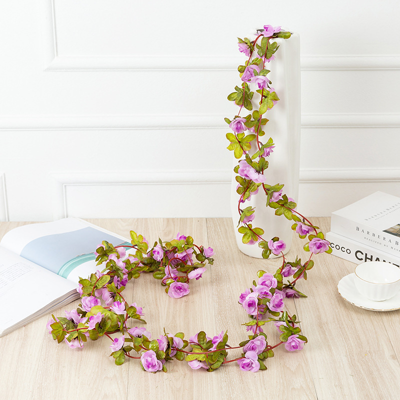 Artificial Flower Peony Rattan 45 Rose Vine Wedding Decorative Suspended Ceiling Wall Hanging Wedding ornaments