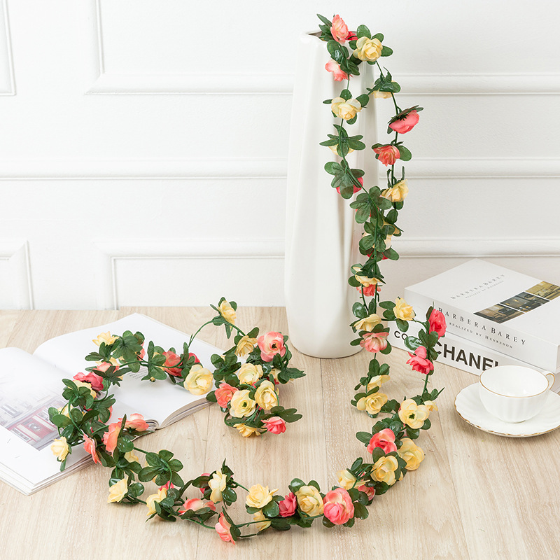 Artificial Flower Peony Rattan 45 Rose Vine Wedding Decorative Suspended Ceiling Wall Hanging Wedding ornaments