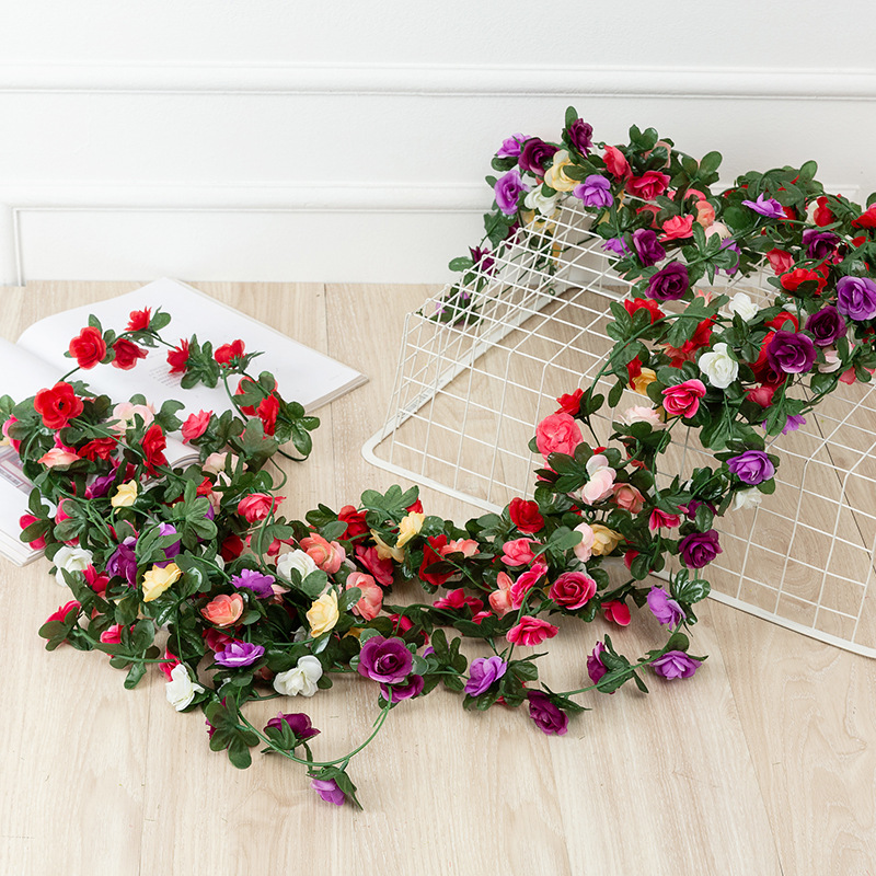 Artificial Flower Peony Rattan 45 Rose Vine Wedding Decorative Suspended Ceiling Wall Hanging Wedding ornaments