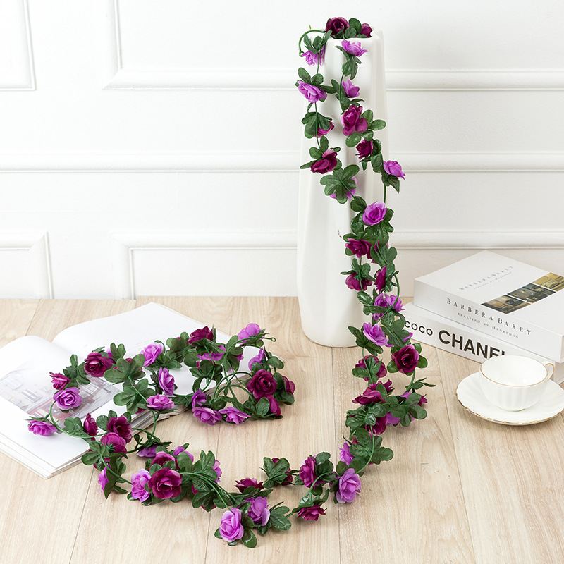Artificial Flower Peony Rattan 45 Rose Vine Wedding Decorative Suspended Ceiling Wall Hanging Wedding ornaments