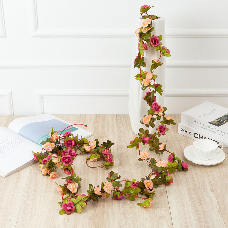 Artificial Flower Peony Rattan 45 Rose Vine Wedding Decorative Suspended Ceiling Wall Hanging Wedding ornaments