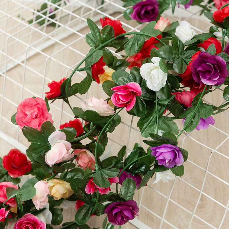 Artificial Flower Peony Rattan 45 Rose Vine Wedding Decorative Suspended Ceiling Wall Hanging Wedding ornaments