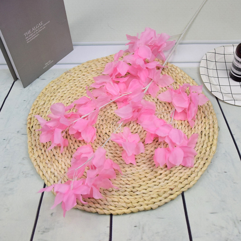 Wholesale Artificial Flower Bougainvillea Triangle Rose Wedding Ceiling Artificial Flower Road Lead Wedding ornaments