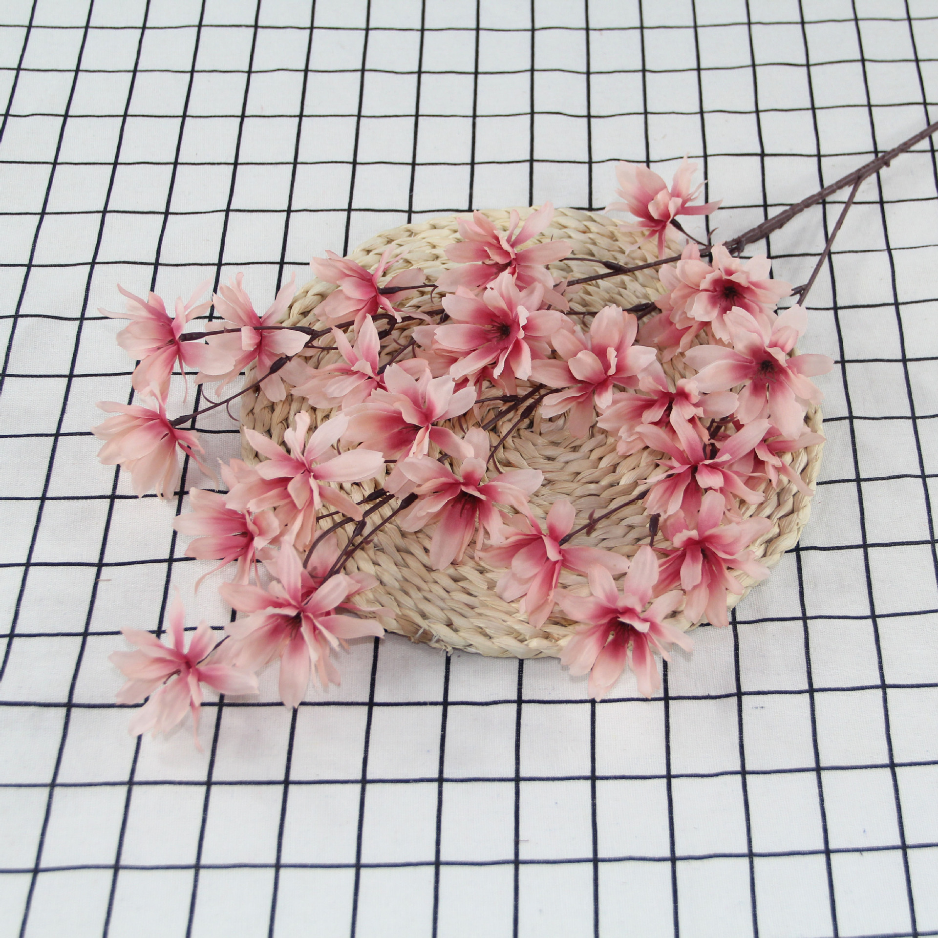 Artificial Flower 3 Fork Heart Happy Flower Wedding Auditorium Hotel Home Decoration Hanging Ceiling Happy Flower Whole