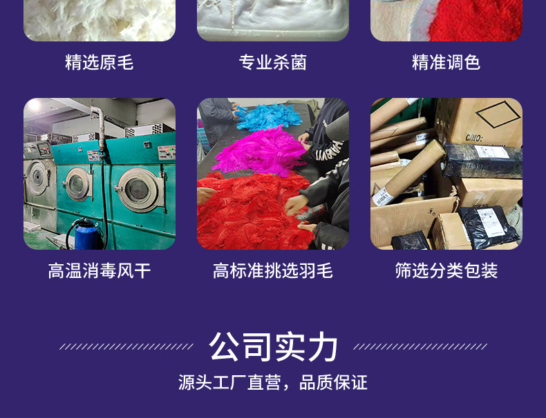 Supply Ostrich Feather 15-20cm Ostrich Feather Decorative Feather Net Red Wall Yiwu in Stock Wholesale Ostrich Hair