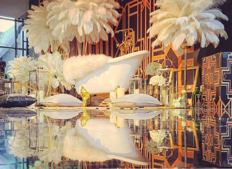 The wedding table flower decoration in The window of Natural Ostrich Feather Hotel in South Africa can be dyed Ostrich hair wholesale 15-20cm The wedding table flower decoration in The window of Natural Ostrich Feather Hotel in South Africa can be dyed Ostrich hair wholesale 15-20cm