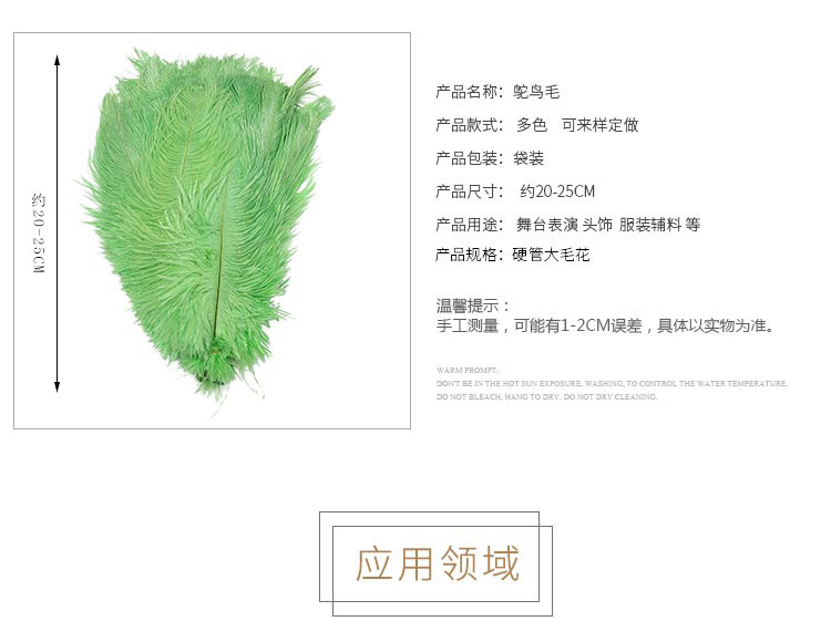 Dyed Ostrich Hair 20-25cm Color Feather 8 Colors in Stock Can Be One Piece Dropshipping