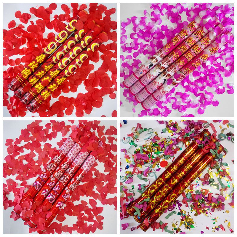 Wedding Hand-Held Fireworks Display Salute Wedding Birthday Party Fireworks Wedding Decoration Wedding Petal Rain Fireworks Display Tube