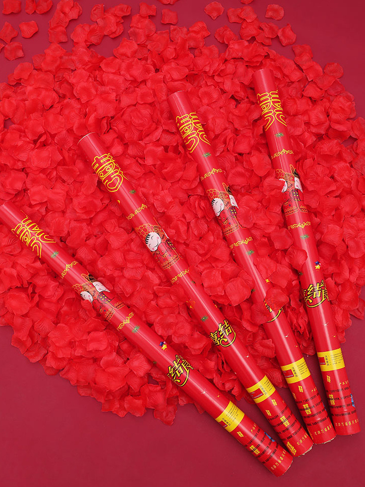 Wedding Supplies Collection Wedding Ceremony Tube Birthday Opening Ceremony Salute Handheld Petal Rain Fireworks Spraying Decoration Canister