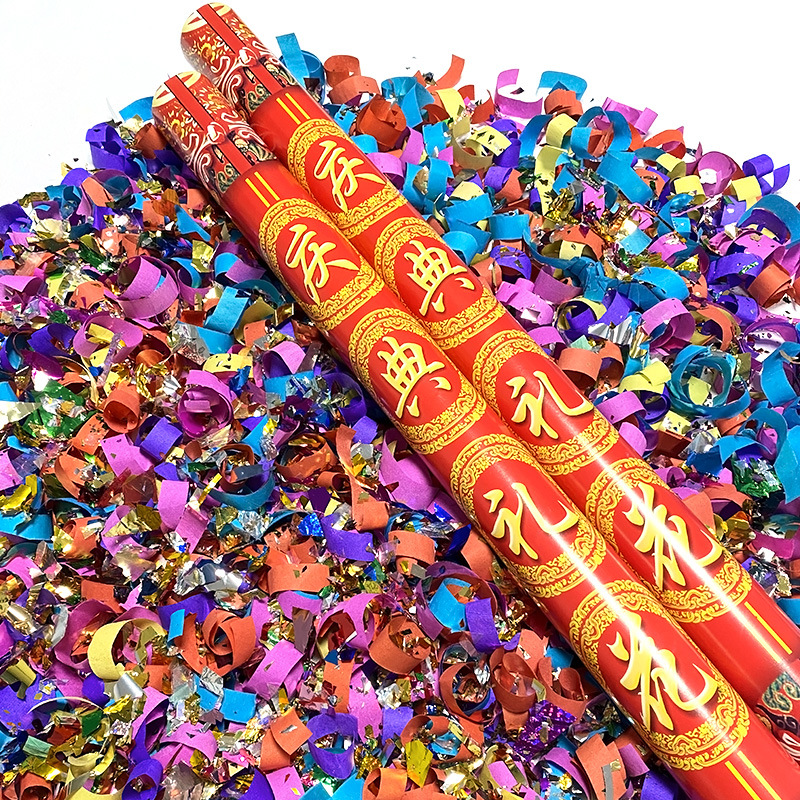 Factory Delivery Wedding, Marriage Festival Opening Ceremony Handheld Fireworks Display Tube Hand Twist Fireworks Display Petal Rain Wedding Salute