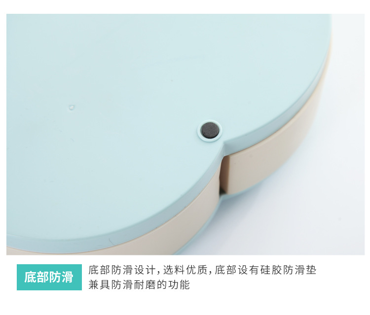 Wedding Wedding Candies Box Plastic Tray Creative Petal Rotary Candy Plate Double Layer Rotating Fruit Plate