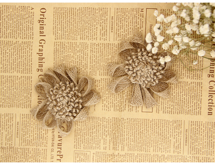 Factory Outlets European and American handmade linen flower Christmas wedding party shoe flower hat Flower