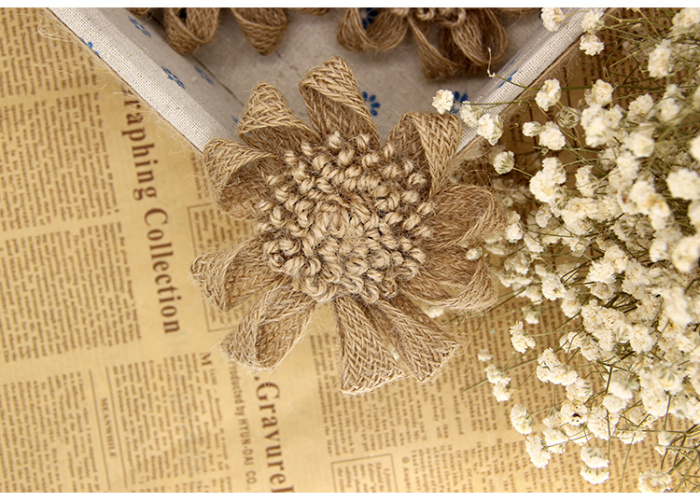 Factory Outlets European and American handmade linen flower Christmas wedding party shoe flower hat Flower