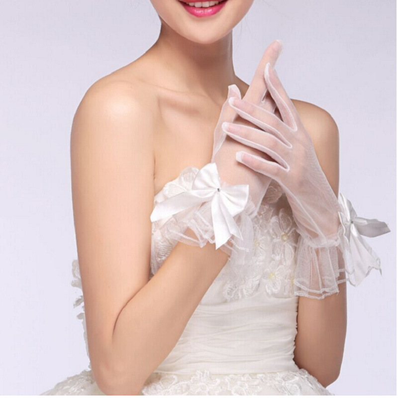 Gloves Wholesale Wedding Dress Full Dress Accessories Bridal Wedding Banquet Etiquette Wedding Gloves