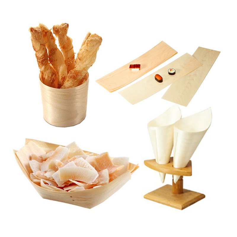 Balsa Boat Wood Paper Boat Cooking Box Tableware Sushi Box Wood Dim Sum Plate Mizu Shingen Mochi BoatShaped Dish Boat