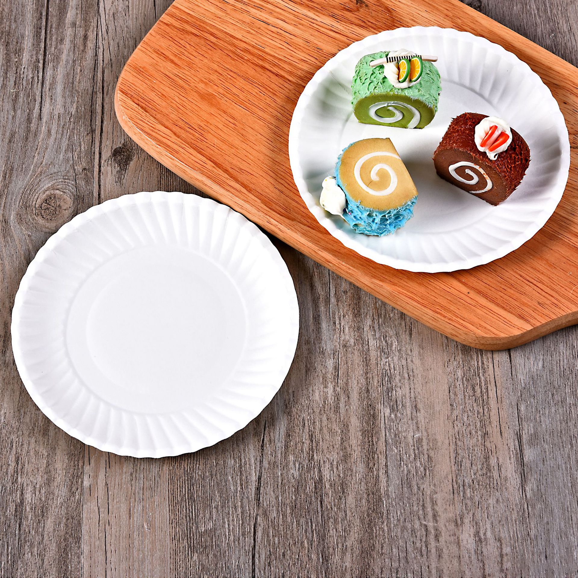 Degradable Disposable Paper Plate for Cake Party round Disposable Paper Plate Birthday Cake Barbecue Plate Wholesale Degradable Disposable Paper Plate for Cake Party round Disposable Paper Plate Birthday Cake Barbecue Plate Wholesale