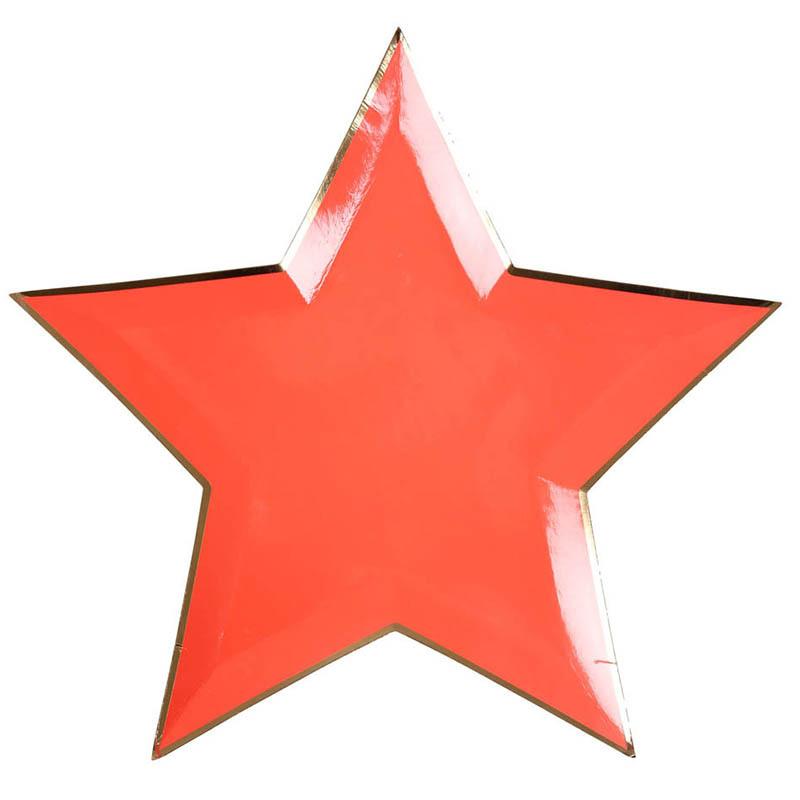 and Silver Plating FivePointed Star Paper Pallet Disposable Party Tableware Plate Birthday Party Decoration Supplies
