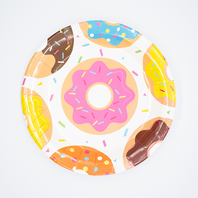 Donut Birthday Set Disposable Tableware Paper Pallet Paper Cup Gift Bag Knife and Fork Baby Girl Party Supplies Donut Birthday Set Disposable Tableware Paper Pallet Paper Cup Gift Bag Knife and Fork Baby Girl Party Supplies