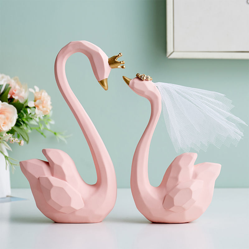 Swan Decoration Home Light Luxury Living Room Girlfriends Room Bedroom Decorations Wedding Engagement Wedding Gift For New Couple