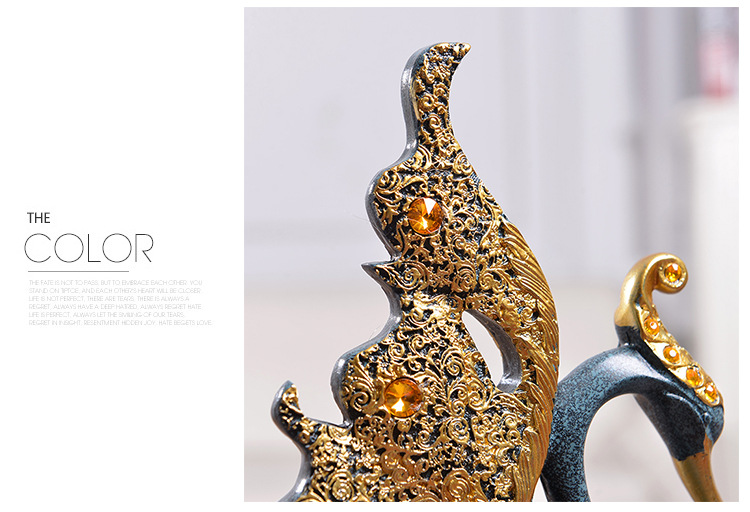 Crafts European Couple Swan Home Decorations Wedding Gifts Business Wine Cabinet Decorations...